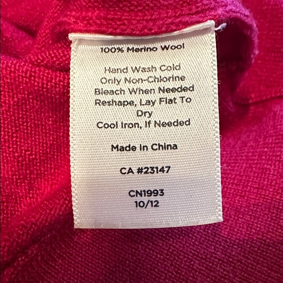 Talbots Dark Raspberry Wool Sweater - Picture 7 of 8